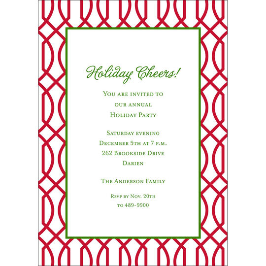 Cherry Trellis Reverse Invitations